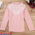The new Yiwu girls winter, children wear long sleeved shirt collar lace T-shirt and cashmere underwear