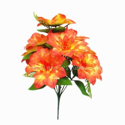 Artificial silk flower plant simulation rose wedding decoration floral 9 Phoenix Chrysanthemum