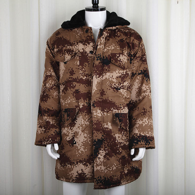 Camouflage overcoat male winter cold winter clothes for labor security thick waterproof training cotton coat