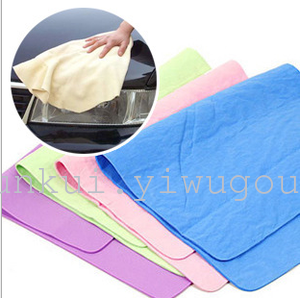 Factory direct A barreled small deer skin towel car wash towel car towel absorbent cotton towel