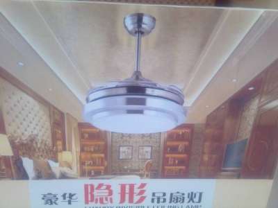 2019 Family Kitchen Dining Room with luxurious invisible Ceiling Fan Lamp