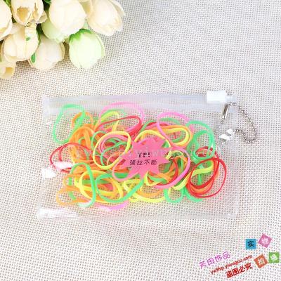 TPU strong pull children's color plastic small rubber band