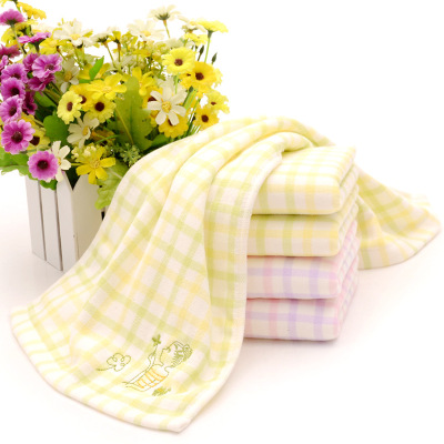 Double towel Scarf Cotton absorbent twistless towel embroidery towel girl children