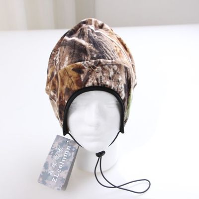 Camouflage caught warm winter ear cap camauro bionic camouflage no brim hunting cap