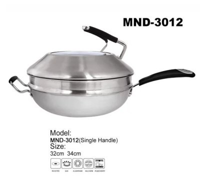 Frying pan, frying pan, stainless steel cookware, stainless steel pan