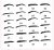 Beauty south Korean lazy man eyebrow card thrush card 24 sets beauty makeup tattoo tool eyebrow sticker