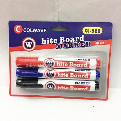 Whiteboard Marker Set 3 Pieces Clamshell Packaging Erasable Marking Pen New