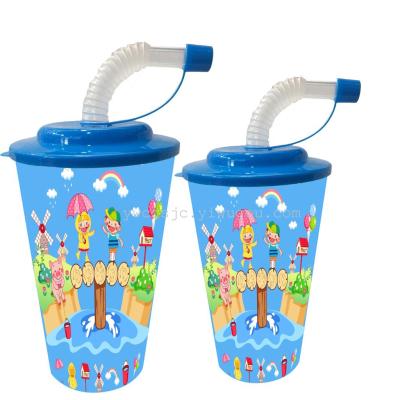 Manufacturers selling new fashion in film plastic suction cup advertising cartoon children drink cup