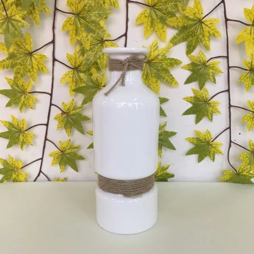 Nordic Simple Modern Ceramic Creative Fresh High Temperature Ceramic Hemp Rope Vase Decoration Small Mouth Narrow Mouth