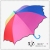 Rainbow umbrella for children semi-automatic long-handle umbrella for boys and girls
