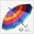 Ultralight automatic straight bar creative printed umbrella with long handle