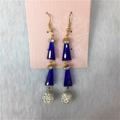 Fashion circle lovely crystal ball clay ladies temperament gas creative Earrings