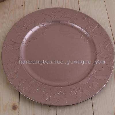 Creative plastic plates plastic products of European fashion plate round Christmas dishes