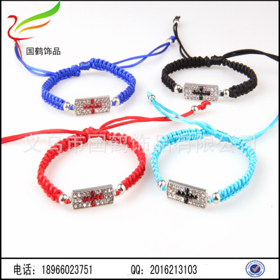 Korean fashion fashion diamond bracelet and cross over drilling