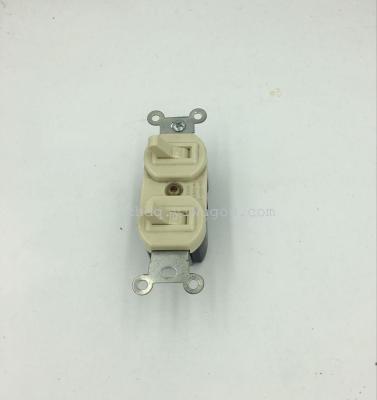Double switch socket, South American switch
