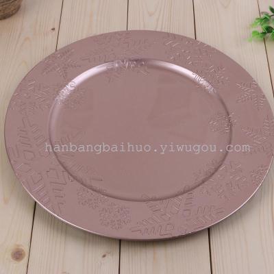 Creative plastic plates plastic products of European fashion plate plate plate christmas snowflake round