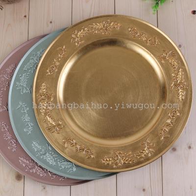 Plastic tray plastic products of European fashion plate round plate Christmas