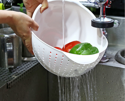 Washing basin environmental protection plastic basket Vegetable & Fruit Lek drain basket of fruit storage basket