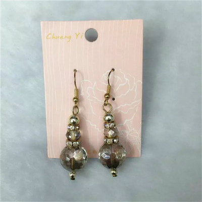 Fashion cute CCB fashion crystal earrings all-match lady temperament rings