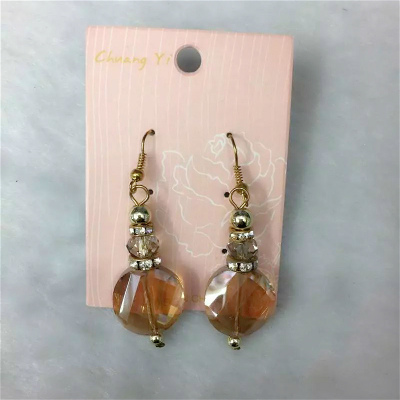 The air flow passes through small temperament crystal fashion lady all-match Earrings