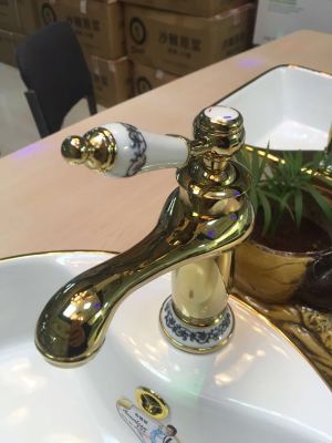 2017 new luxury gold boutique wash basin faucets