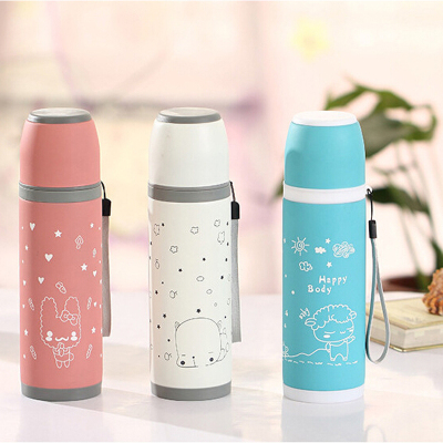 Manufacturers selling new vacuum insulation Cup cartoon portable thermos cup handle