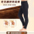 Men's cotton trousers with three layers thick and extra thick and high-waist-protecting warm pants