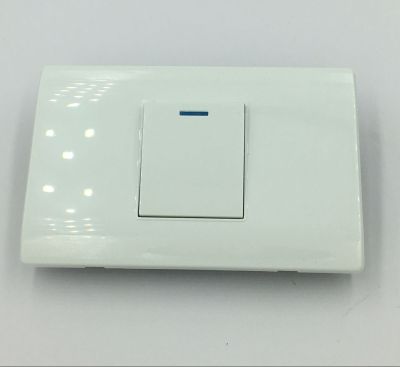 All white wall switch socket