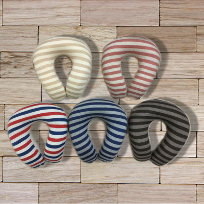 Manufacturers direct stripe slow scatter memory cotton u-shaped pillow essential for driving travel neck pillow health memory pillow