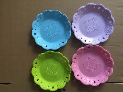 Plastic Tray round Heart-Shaped Rectangular Square Oval Plastic Saucer 272-202-4