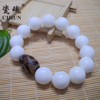 Organic gemstones natural pearl tridacna day men and women with 12 mm single circle bead string bracelet wholesale