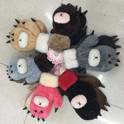 Korean fashion, plush cartoon cloth gloves