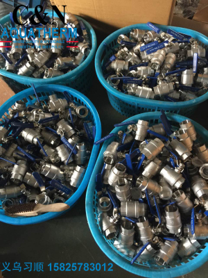 The supply of stainless steel ball valve three piece ball valve manual screw