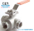 Stainless steel two piece ball valve