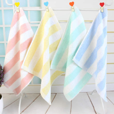 Small square color rainbow multicolor cotton towel towel hanging kindergarten children