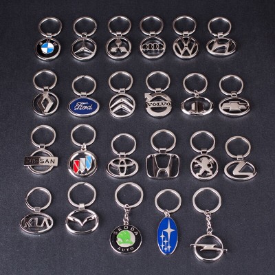 The key key ring of The car brand hollow series logo audi BMW Mercedes nissan hyundai Volkswagen