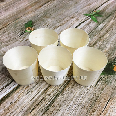 Disposable wooden mousse cup jelly pudding cup