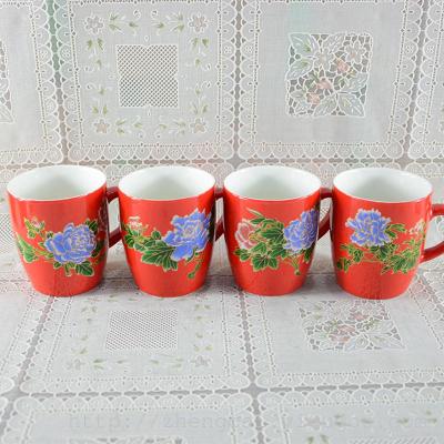 Daily flower drum type cup coffee cup