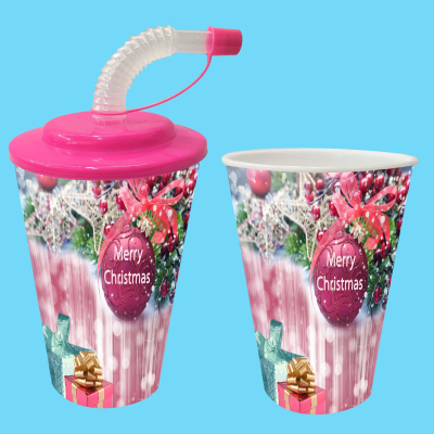 The supply of PP plastic suction cup plastic cup 3D 3D animal Straw cartoon children cup cup