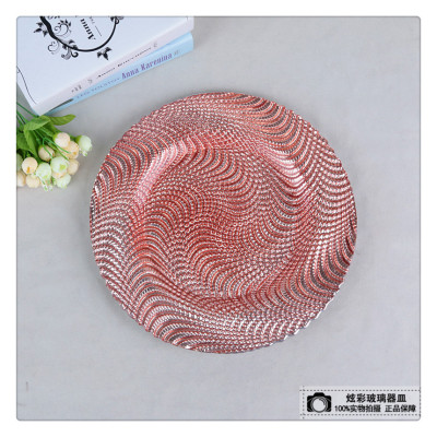 Factory Direct Sales Practical European Pattern Dinner Plate Western Tableware Tableware Plate Glass Plate