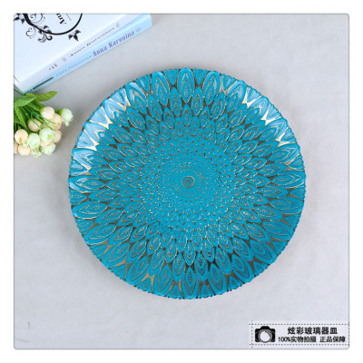 All Household dishes round plate ceramic creative tableware microwave oven is available