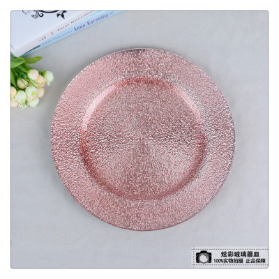 Wholesale new plate glass plate color plating circular disc color plate