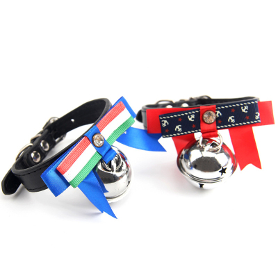 Popular Pet Products Factory Wholesale Pet Bow Bell Collar Puppy Collar