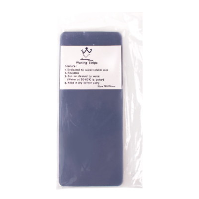 Reusable waxing strips for water-soluble wax