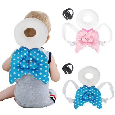 Baby head protection pad toddler head pillow baby cute wings fall pad with anti lost rope