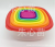 Square seven-piece rainbow plastic crisper storage box sealed storage box