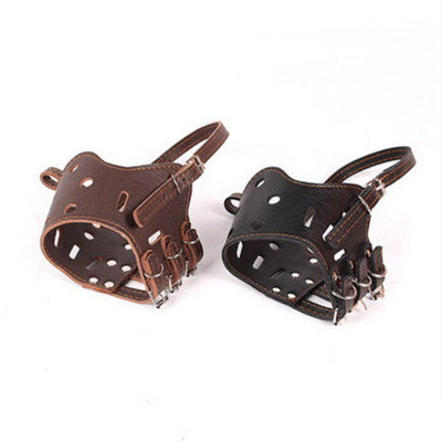 Dog mask quality leather Dog mouth cover Cowhide Dog mouth bite Prevention