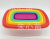 Rectangular seven-piece rainbow plastic crisper storage box with cover sealed storage box