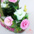 Fresh Rose Fake Flower Artificial Flower Living Room Home Straw Baskets Set of Ornaments Decoration