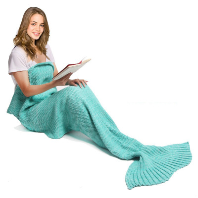 Creative Star with a mermaid blanket knitting carpet warm air conditioning blanket fish